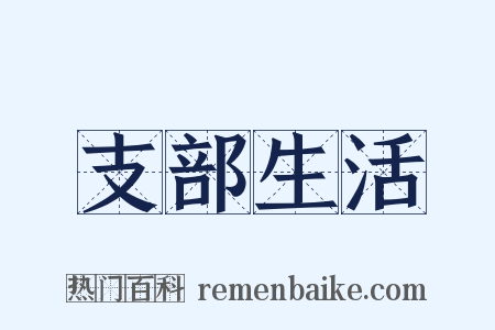 支部生活是什么意思的图片